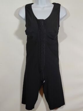 Marena Recovery Black Shapewear Bodysuit Sleek Sculpting Support LG